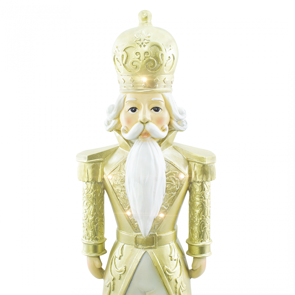 Soldato Schiaccianoci di Natale Bianco e Oro...