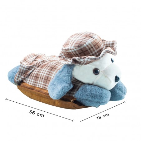 Borsa Acqua Calda Elettrica 439001 Scaldamani Ricaricabile Tasca Cane a Peluche