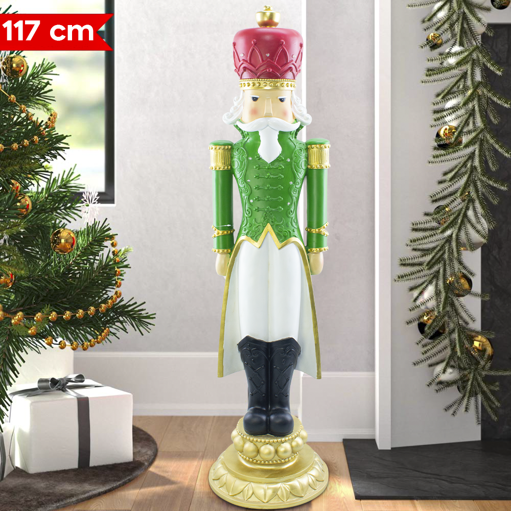 Soldato Schiaccianoci di Natale Verde H117cm...