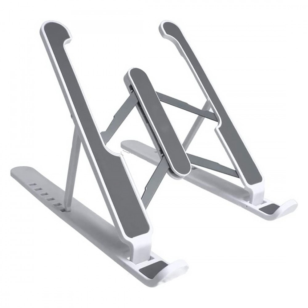Image of Supporto Notebook PC Portatile Pieghevole 6 Livelli di Inclinazione Antiscivolo Bianco052