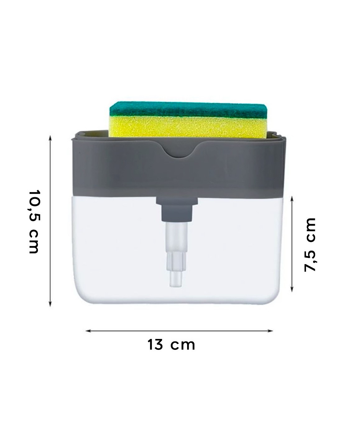 1pc Dispenser per sapone per piatti con portaspugna, organizzatore per  lavandino per sapone e spugne, dispenser per sapone liquido con vassoio  rimovibile per perdite d'acqua, organizzatore per lavandino del bagno con  portaspazzola