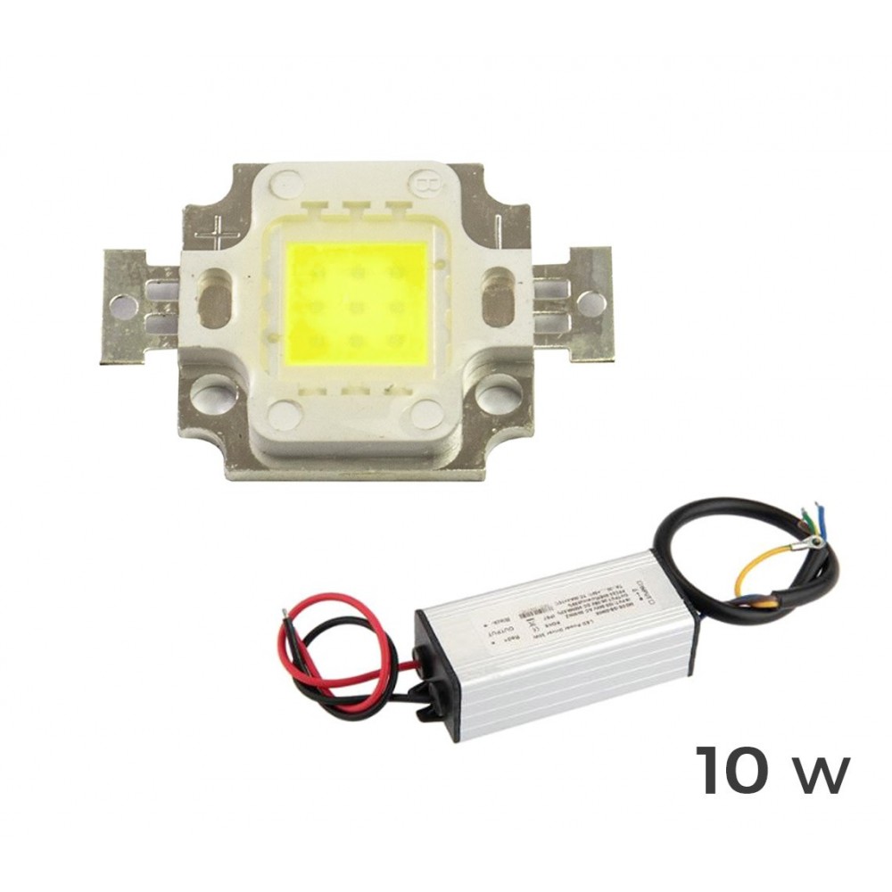 Kit ricambio piastra Led + led driver alimentatore per fari led a luce fredda 6500 k da 10 20 30 50 100 watt