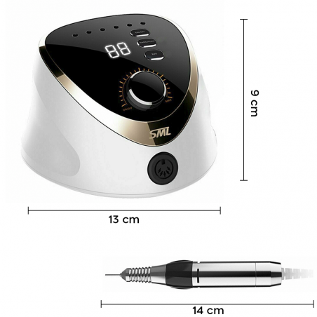 Fresa Unghie a Pedale SML 020139 Trapano Unghie Fresa 35000 Giri con Display LED