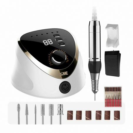 Fresa Unghie a Pedale SML 020139 Trapano Unghie Fresa 35000 Giri con Display LED