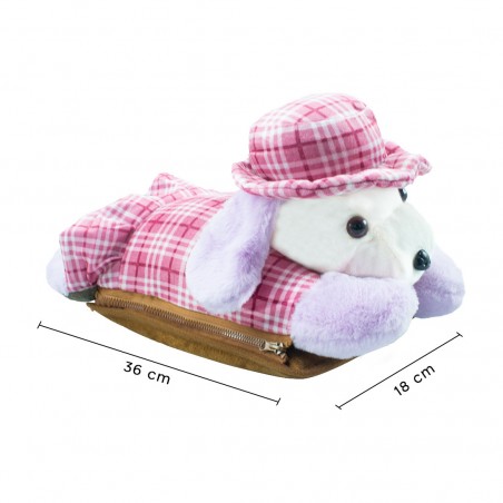 Borsa Acqua Calda Elettrica 439001 Scaldamani Ricaricabile Tasca Cane a Peluche