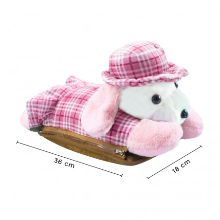 Borsa Acqua Calda Elettrica 439001 Scaldamani Ricaricabile Tasca Cane a Peluche