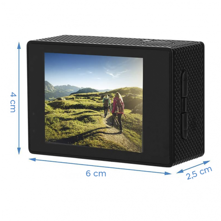 Fotocamera Videocamera Action Cam Full HD 1080P Sportiva Subacquea 30mt con Kit
