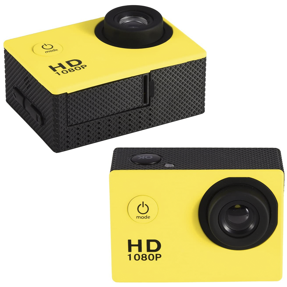 Image of Fotocamera Videocamera Action Cam Full HD 1080P Sportiva Subacquea 30mt con Kit Oro