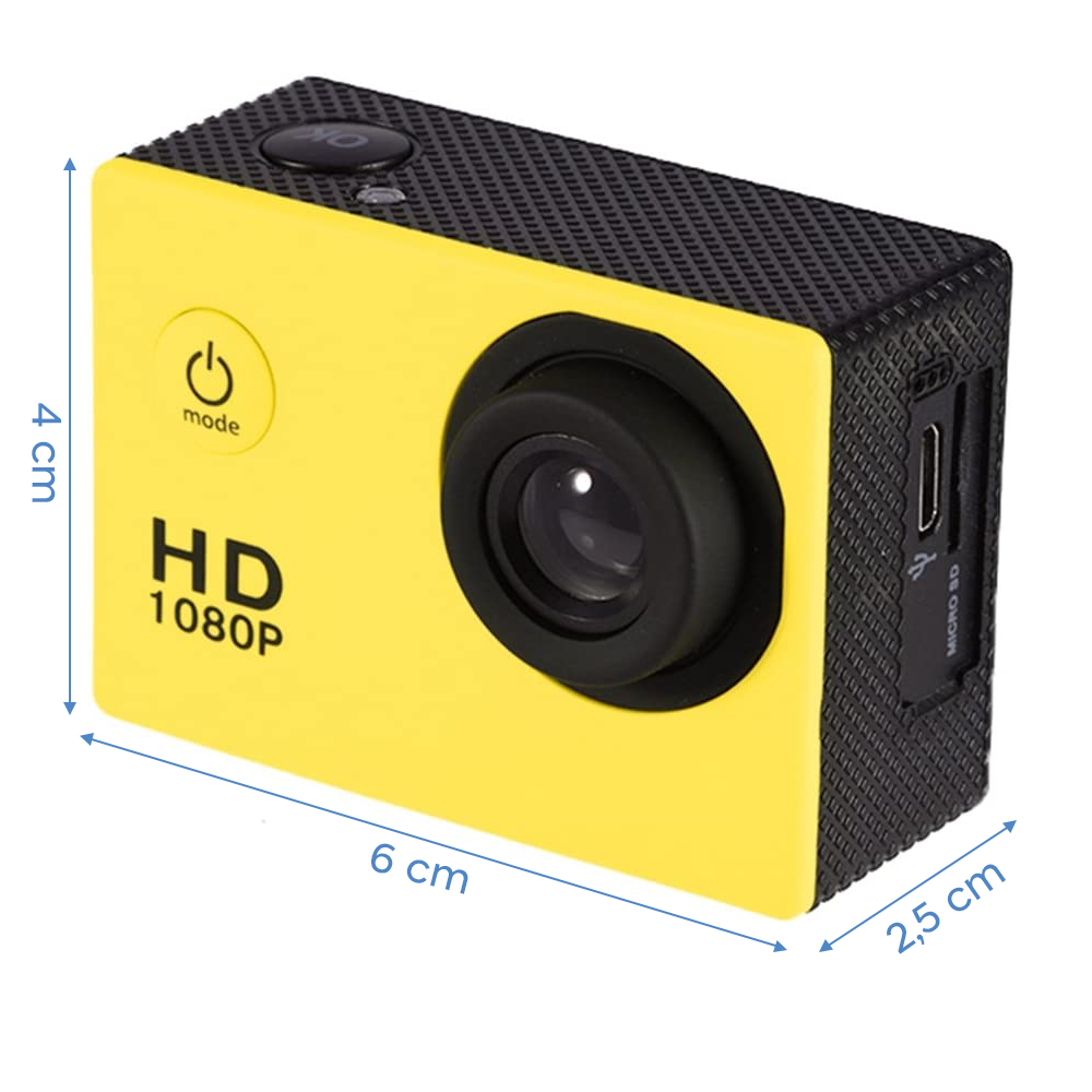 Fotocamera Videocamera Action Cam Full HD 1080P...