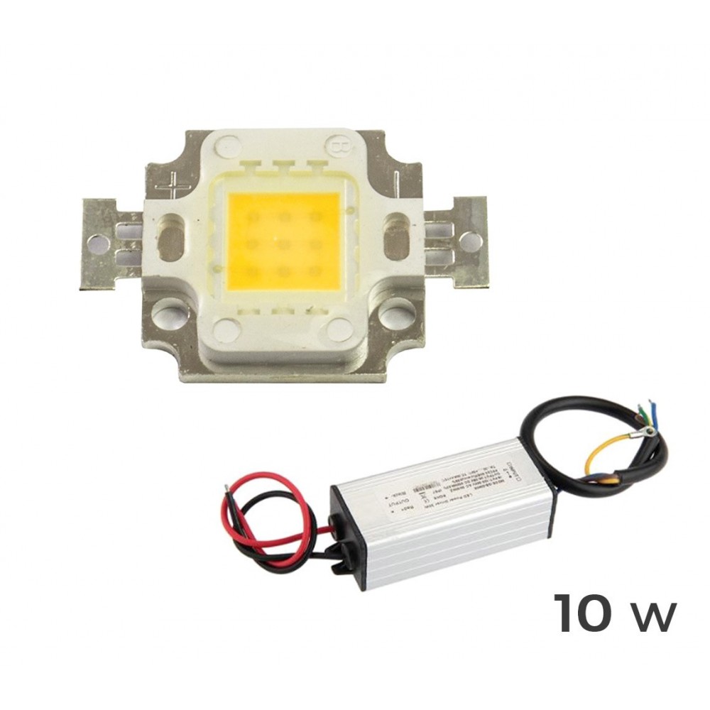 Kit piastra Led + driver alimentatore fari led luce calda 3000k 10-20-30-50-100W