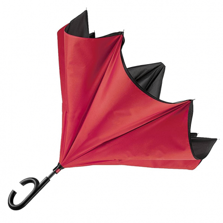 Ombrello Inverso Antivento da Pioggia Apertura a Scatto al Contrario da Viaggio