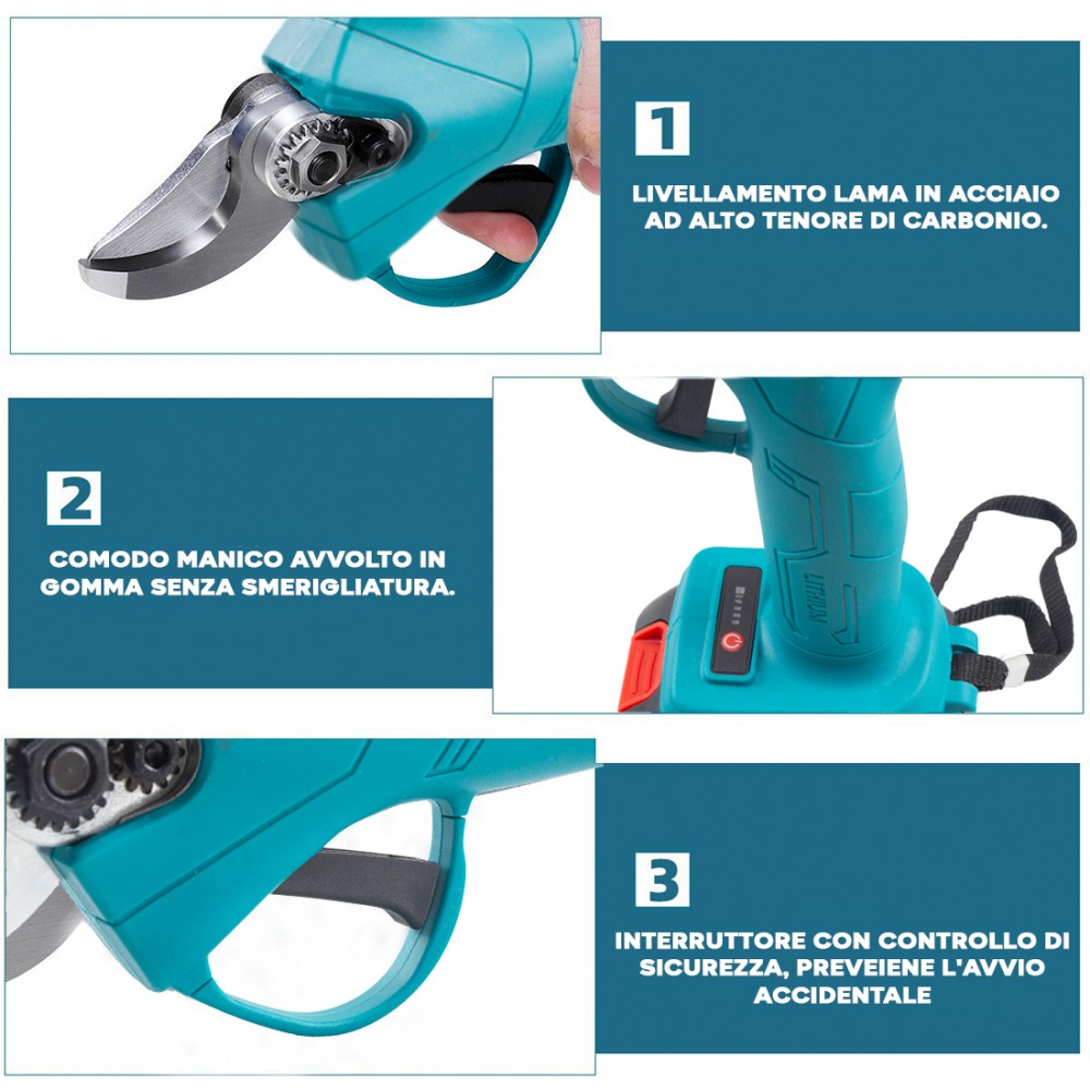 Forbice Potatura Elettrica ROYALWAVE YOD-5016...