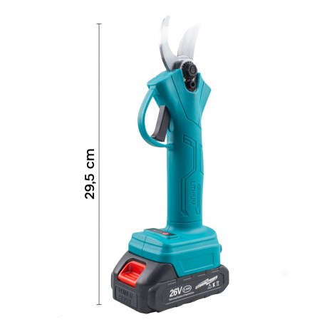 Forbice Potatura Elettrica ROYALWAVE YOD-5016 con 2 Batterie 26V Taglio da 25mm