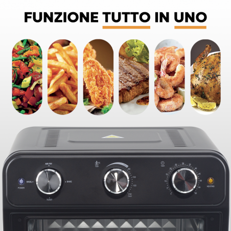 Friggitrice ad Aria Capacità 28 litri JCFA-M23AFLD Senza Olio Mini Forno 2000W