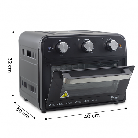 Friggitrice ad Aria Capacità 28 litri JCFA-M23AFLD Senza Olio Mini Forno 2000W
