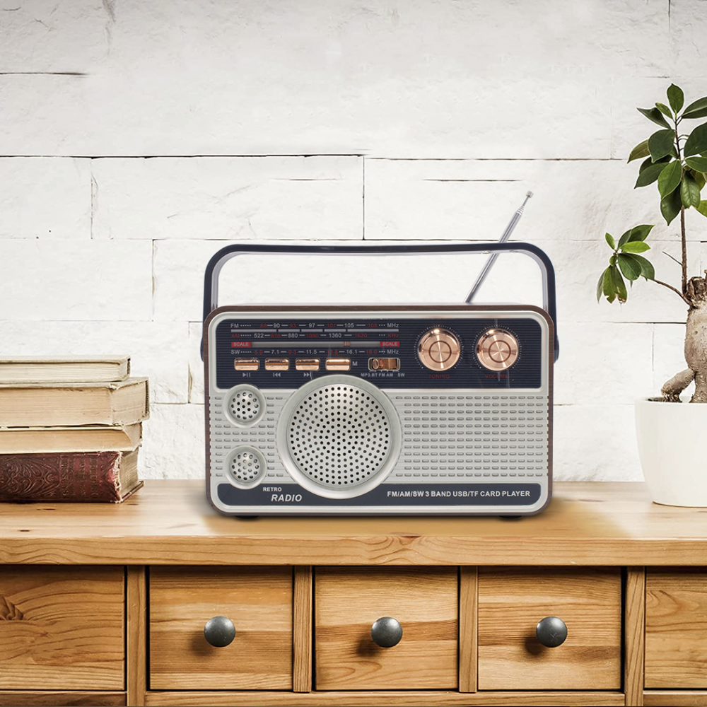 Radio FM Retro Wireless Q-FM01 Altoparlante MP3...