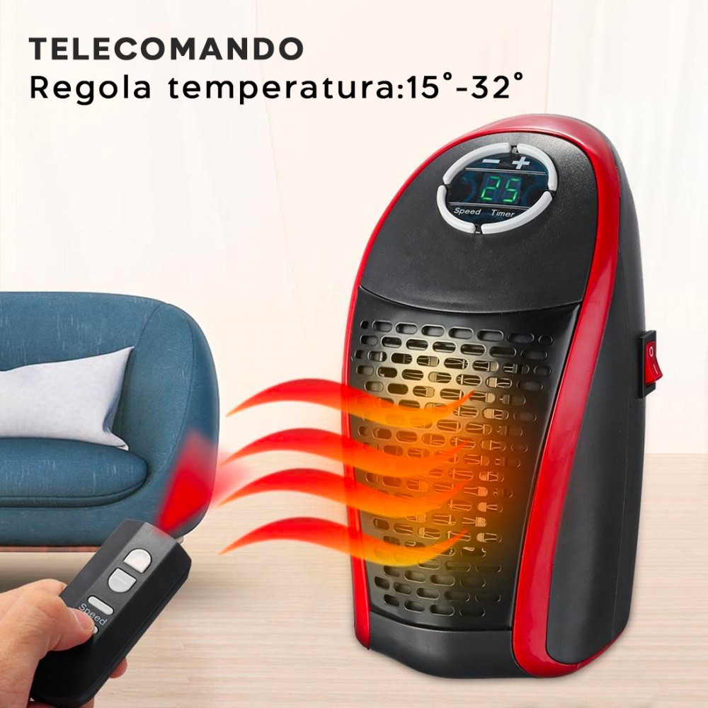 Mini Stufa Elettrica Portatile Senza Fili 500W...