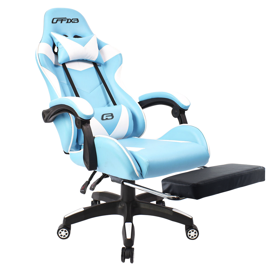 Sedia ufficio Gaming AZRACE ecopelle OFFIX3 con poggiapiedi Poltrona reclinabile - Foto 44 di 49