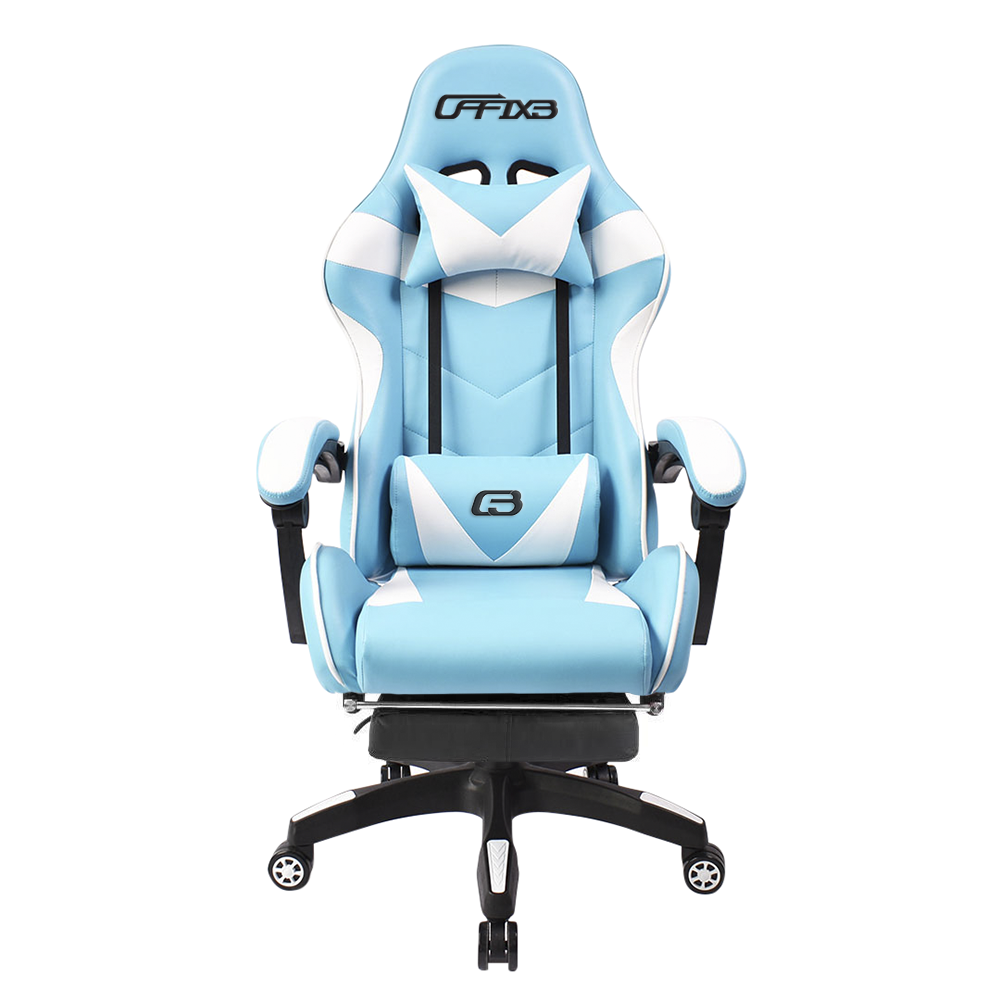 Sedia ufficio Gaming AZRACE ecopelle OFFIX3 con poggiapiedi Poltrona reclinabile - Foto 46 di 49