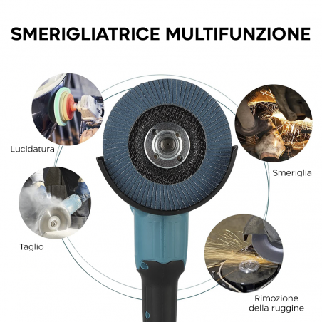 Kit 3pz ROYALWAVE Trapano Avvitatore Smerigliatrice a Batteria con Valigetta