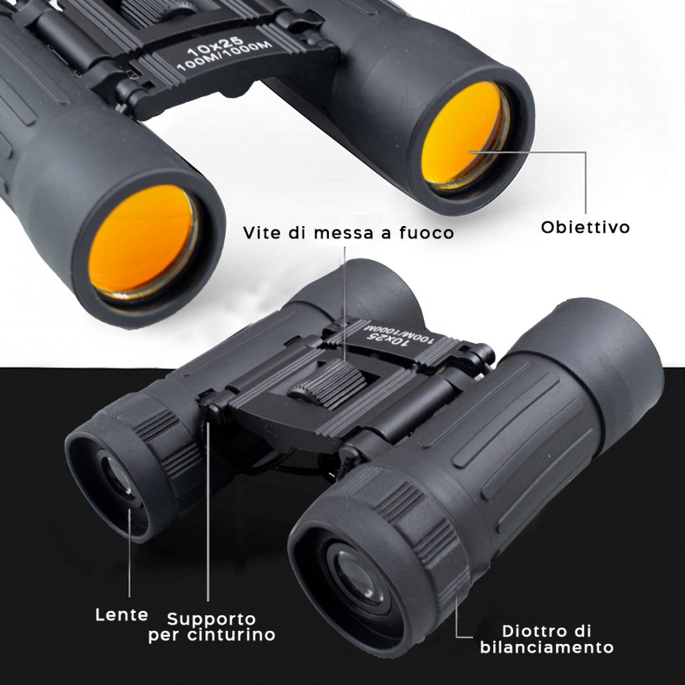 Binocolo 10x25 Professionale Compatto 30012...