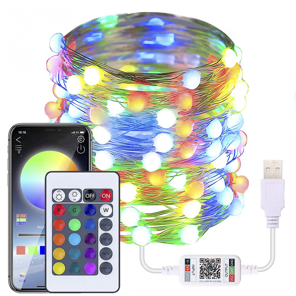 Set 10 Lampadine LED per Specchio Toeletta Luci Make Up Dimmerabili con  Cavo USB