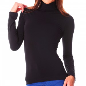 VKA22 maglia a collo alto da donna con interno felpato... 2