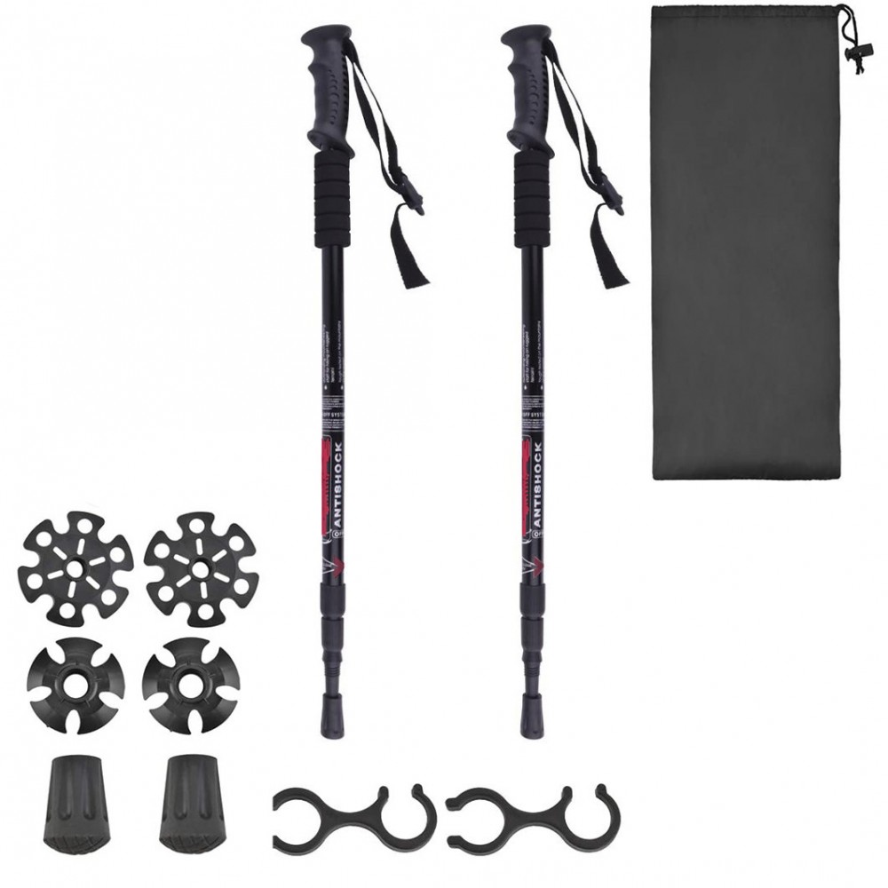 Bastoni da Trekking regolabili da 65 a 135 cm 187516 con impugnatura antiscivolo