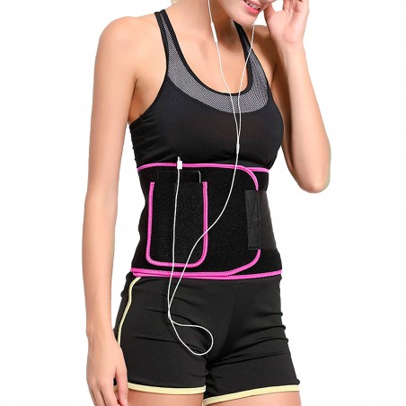 Fascia Addominale Dimagrante Brucia Grassi Regolabile con Tasca Porta Cellullare