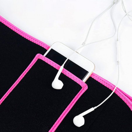 Fascia Addominale Dimagrante Brucia Grassi Regolabile con Tasca Porta Cellullare