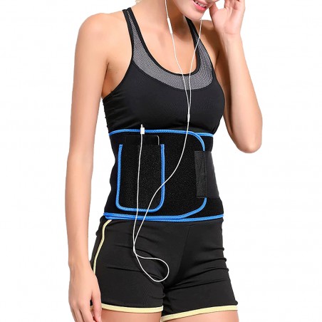 Fascia Addominale Dimagrante Brucia Grassi Regolabile con Tasca Porta Cellullare