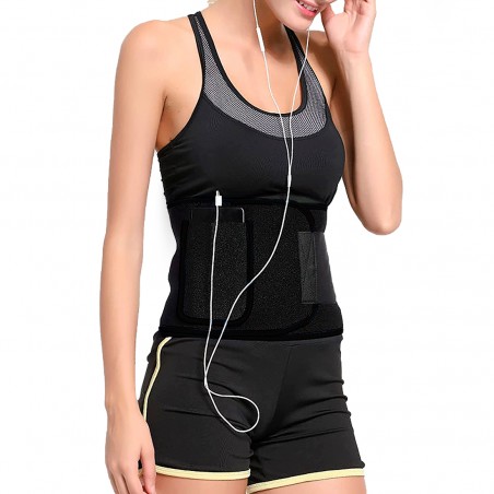 Fascia Addominale Dimagrante Brucia Grassi Regolabile con Tasca Porta Cellullare