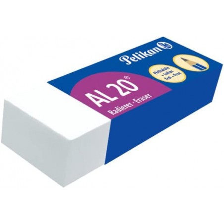 Gomma da Cancellare Bianca PELIKAN AL 20 per Matite Confezione 20 Pezzi