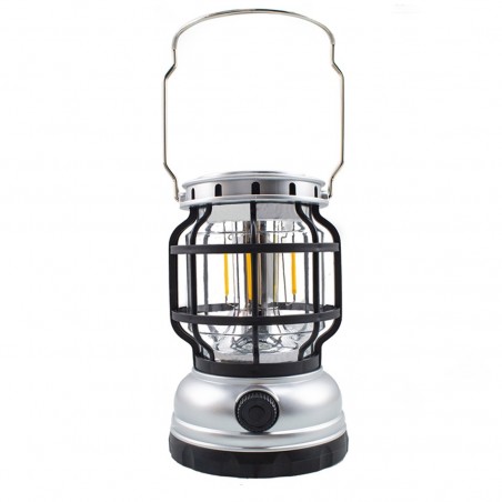 Lanterna Campeggio ZJ-199OT Luce Emergenza Portatile Ricarica Solare e Cavo USB