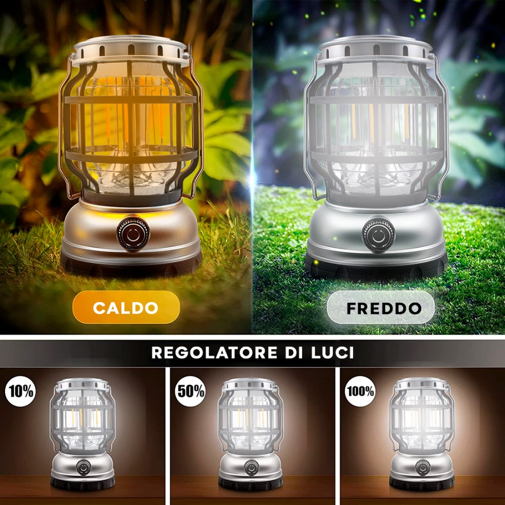 Lanterna Campeggio ZJ-199OT Luce Emergenza...