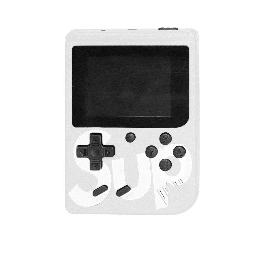 Console Portatile SUP GAME BOX Retro 180296 Videogioco a Colori con 400 Giochi Bianco