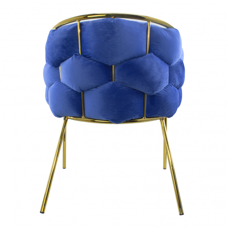 Poltrona Imbottita BALOON BUBBLE ARABELLA Effetto Velluto Struttura Color Oro