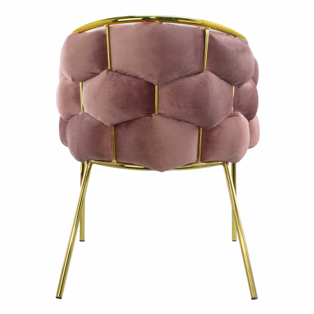 Poltrona Imbottita BALOON BUBBLE ARABELLA Effetto Velluto Struttura Color Oro