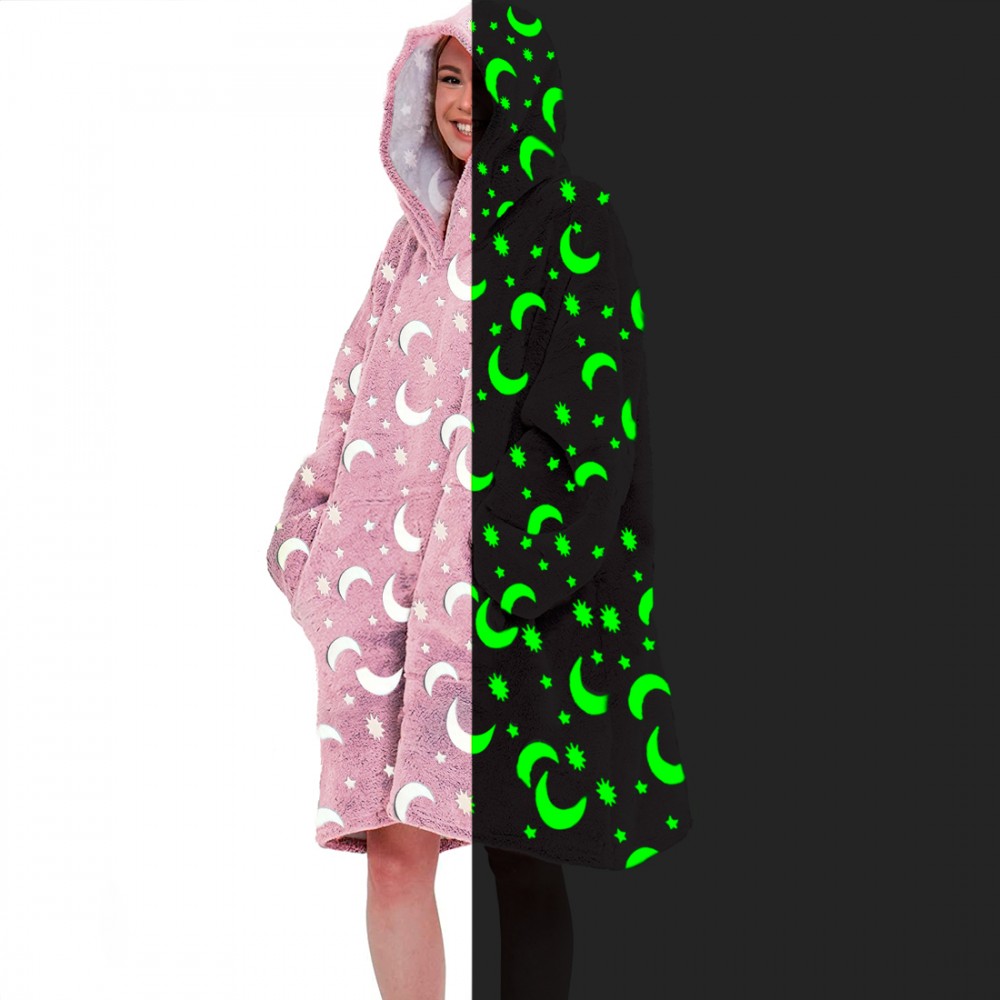 Mantella con Maniche Oversize in Pile ROSA...