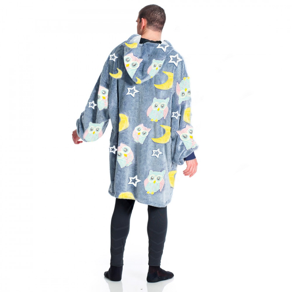 Mantella con Maniche Oversize in Pile con GUFO...