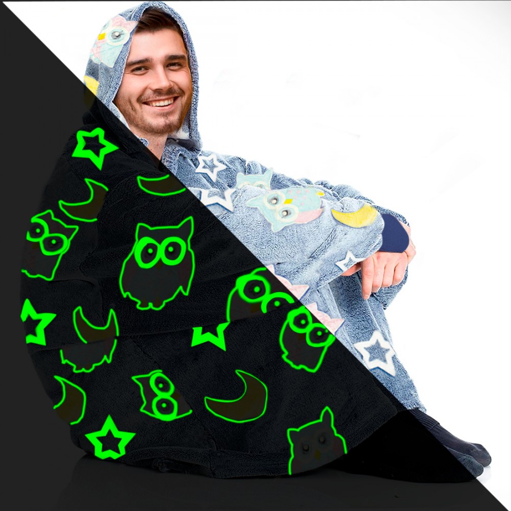 Mantella con Maniche Oversize in Pile con GUFO...