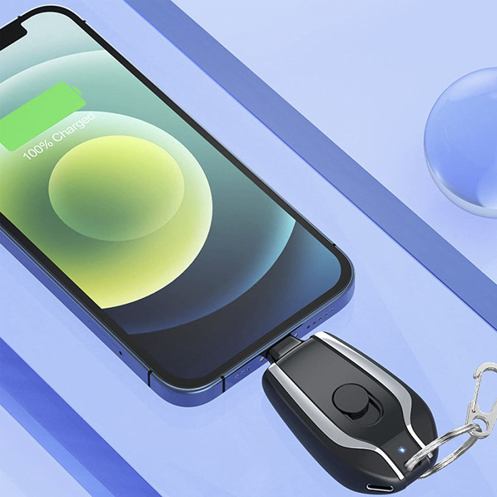 Portachiavi Powerbank 1500mAh Caricabatterie...