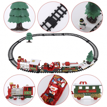 Treno per Albero di Natale 258051 Luci Musica 31pz Addobbi Decorazioni Natalizie