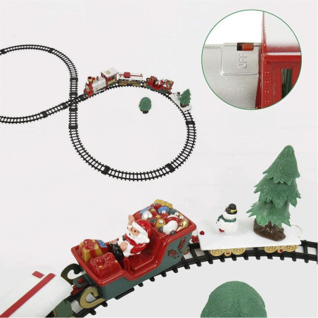 Treno per Albero di Natale 258051 Luci Musica 31pz Addobbi Decorazioni Natalizie
