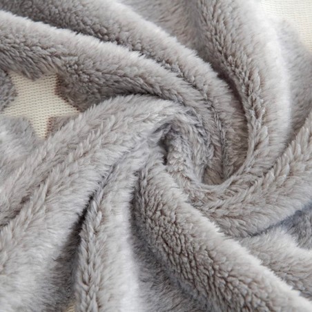 Coperta Magica per Bambini Plaid Invernale Pile Grigio con Fantasia Fluorescente