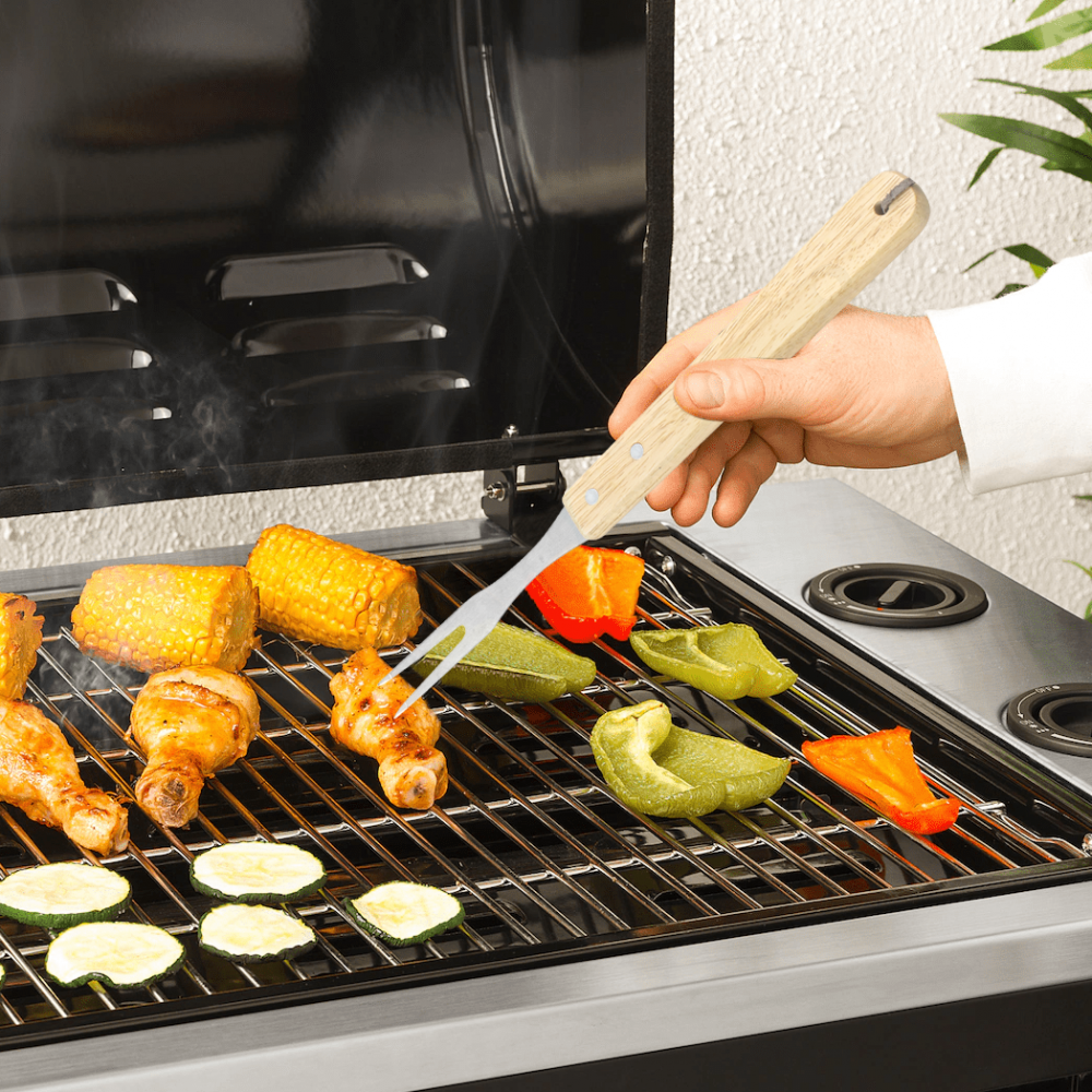 Set 3pz Utensili per Barbecue Pinza Paletta e...