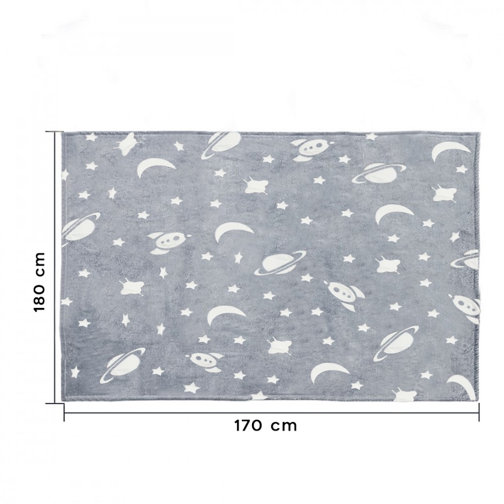 Coperta Magica per Bambini Plaid in Pile Grigio...