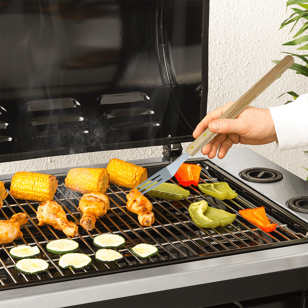 Set 3 Utensili Maxi per Barbecue Pinza Paletta...