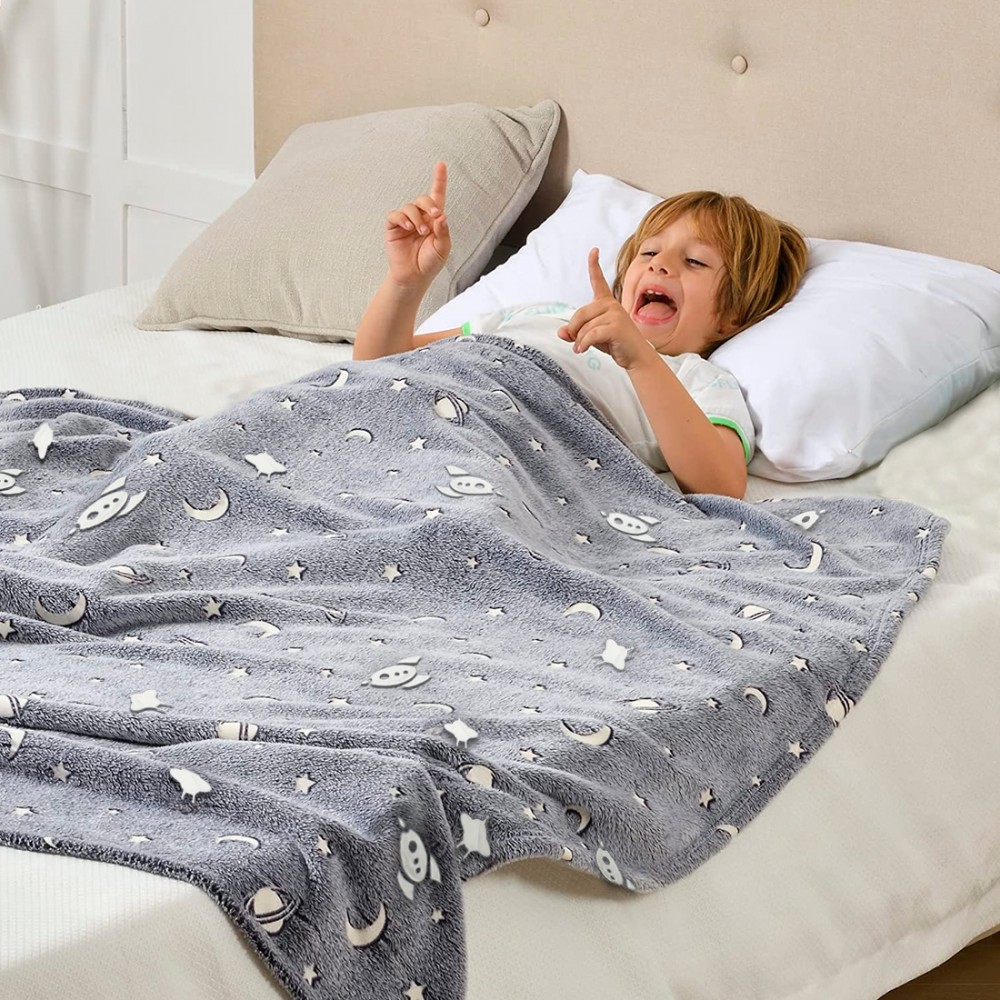 Coperta Magica per Bambini Plaid in Pile Grigio...