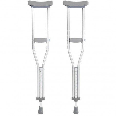 Coppia di Stampelle Sottoascellare Ortopedica Regolabili in Altezza Post Lesioni